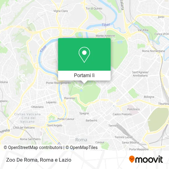 Mappa Zoo De Roma