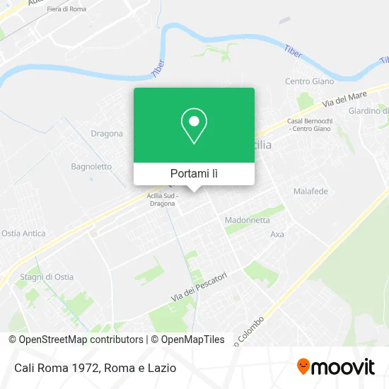 Mappa Cali Roma 1972