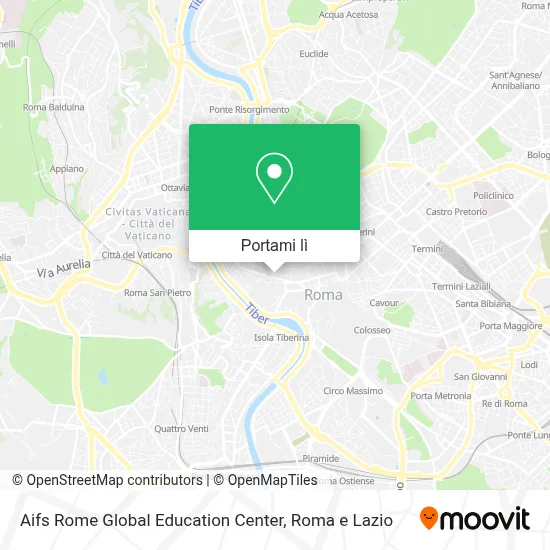 Mappa Aifs Rome Global Education Center