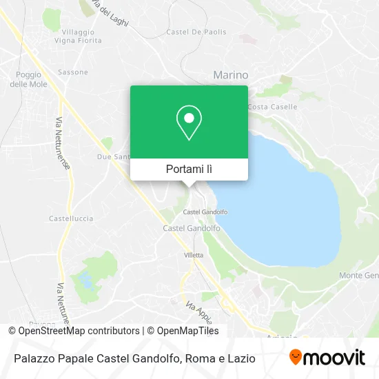 Mappa Palazzo Papale Castel Gandolfo