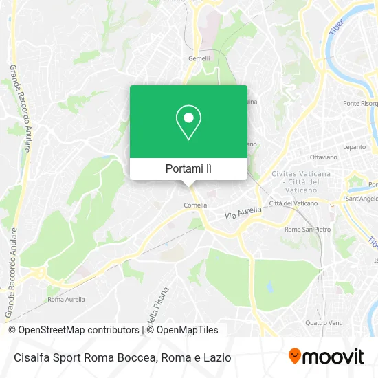 Mappa Cisalfa Sport Roma Boccea