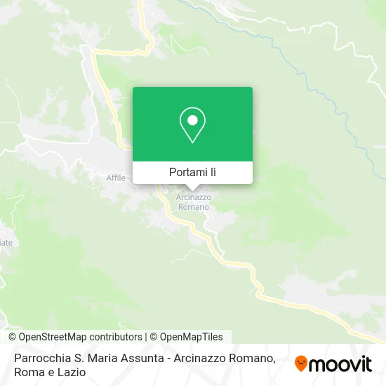 Mappa Parrocchia S. Maria Assunta - Arcinazzo Romano