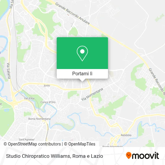 Mappa Studio Chiropratico Williams