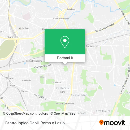 Mappa Centro Ippico Gabii