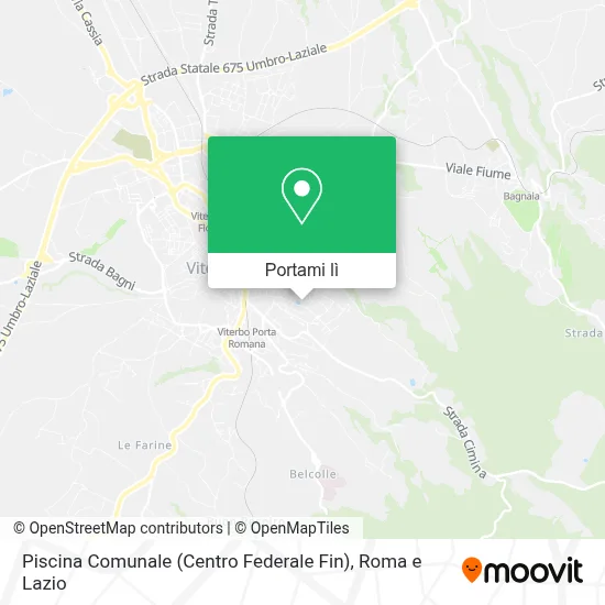 Mappa Piscina Comunale (Centro Federale Fin)
