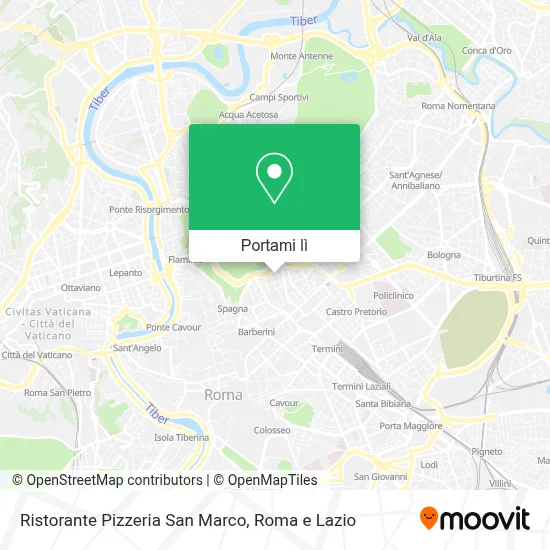 Mappa Ristorante Pizzeria San Marco