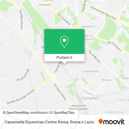 Mappa Capannelle Equestrian Centre Roma