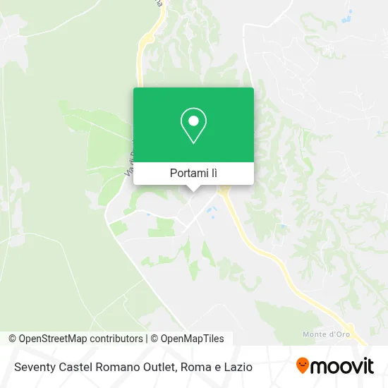 Mappa Seventy Castel Romano Outlet