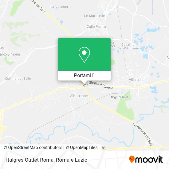 Mappa Italgres Outlet Roma