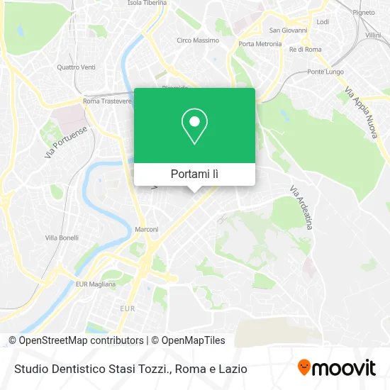 Mappa Studio Dentistico Stasi Tozzi.