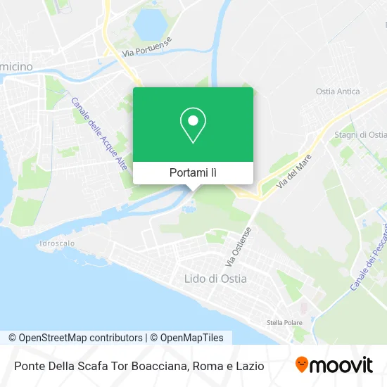 Mappa Ponte Della Scafa Tor Boacciana