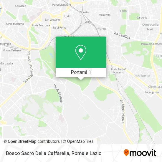Mappa Bosco Sacro Della Caffarella