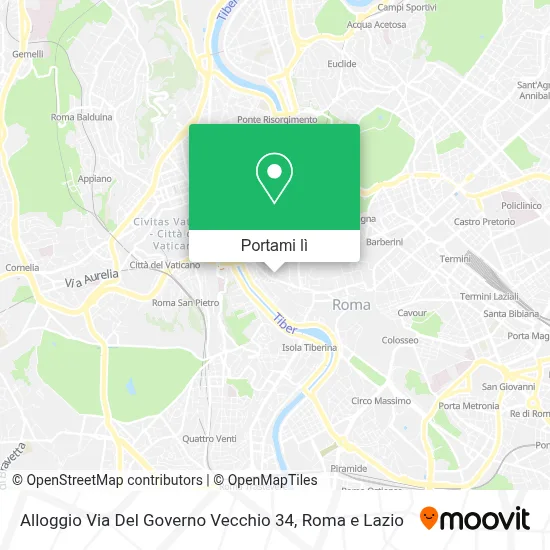 Mappa Alloggio Via Del Governo Vecchio 34