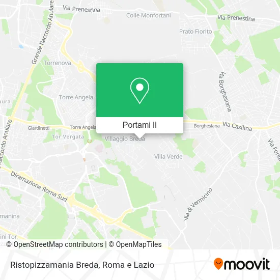 Mappa Ristopizzamania Breda