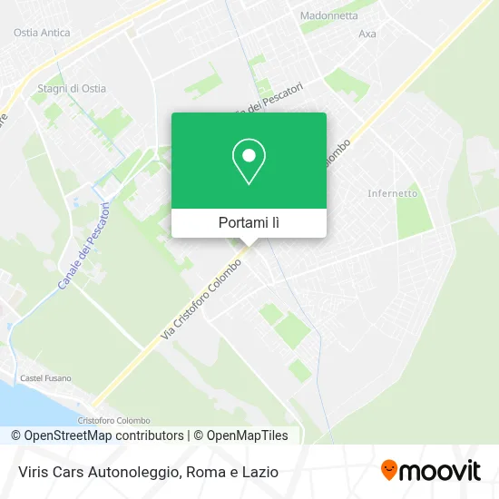 Mappa Viris Cars Autonoleggio