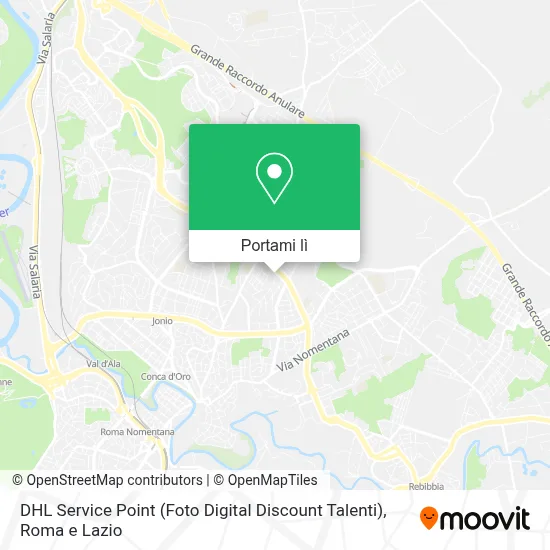 Mappa DHL Service Point (Foto Digital Discount Talenti)