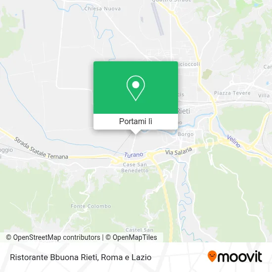 Mappa Ristorante Bbuona Rieti