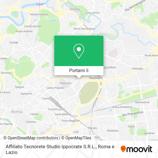 Mappa Affiliato Tecnorete Studio Ippocrate S.R.L.