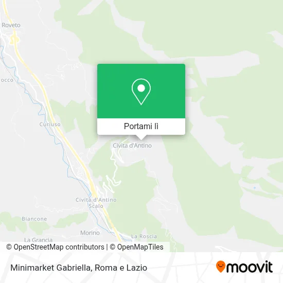 Mappa Minimarket Gabriella