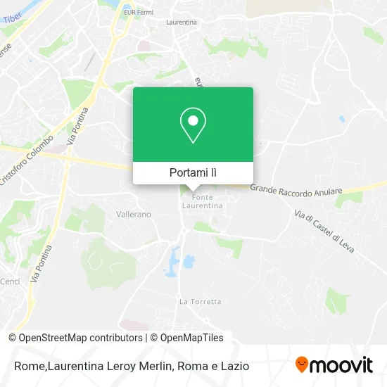 Mappa Rome,Laurentina Leroy Merlin