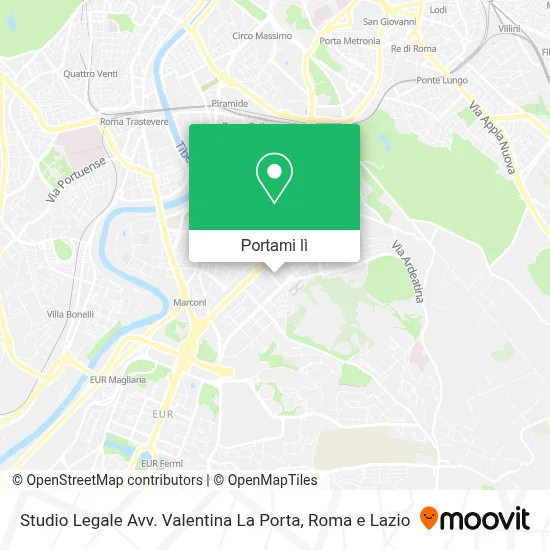 Mappa Studio Legale Avv. Valentina La Porta
