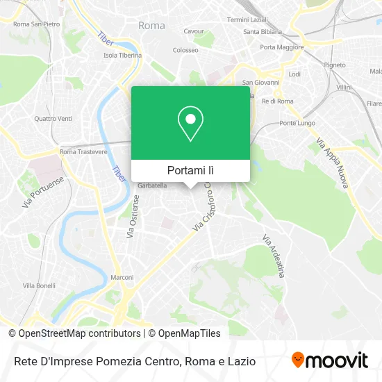 Mappa Rete D'Imprese Pomezia Centro