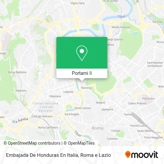 Mappa Embajada De Honduras En Italia