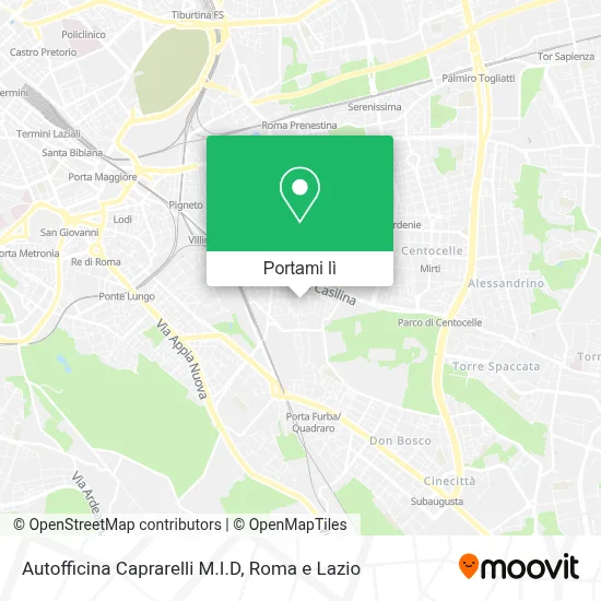 Mappa Autofficina Caprarelli M.I.D
