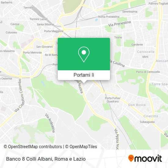 Mappa Banco 8 Colli Albani