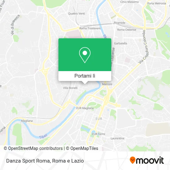 Mappa Danza Sport Roma