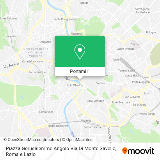 Mappa Piazza Gerusalemme Angolo Via Di Monte Savello
