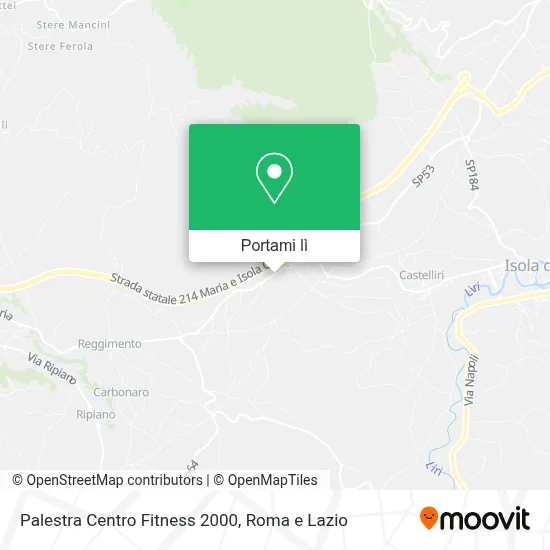 Mappa Palestra Centro Fitness 2000