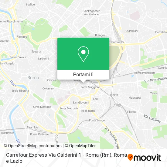 Mappa Carrefour Express Via Calderini 1 - Roma (Rm)