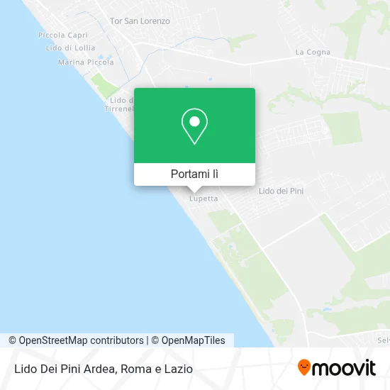 Mappa Lido Dei Pini Ardea
