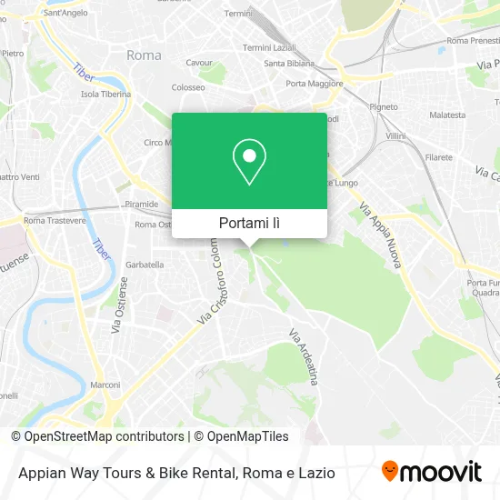 Mappa Appian Way Tours & Bike Rental