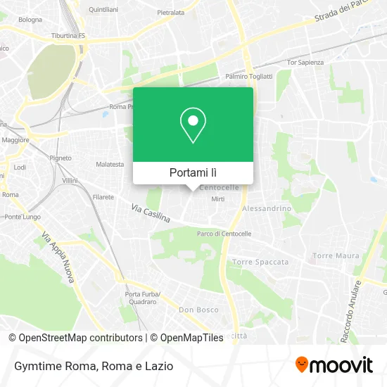 Mappa Gymtime Roma