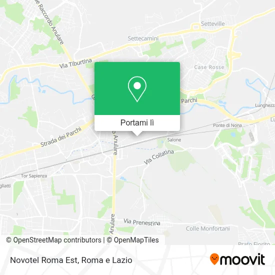 Mappa Novotel Roma Est