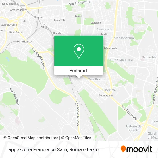 Mappa Tappezzeria Francesco Sarri