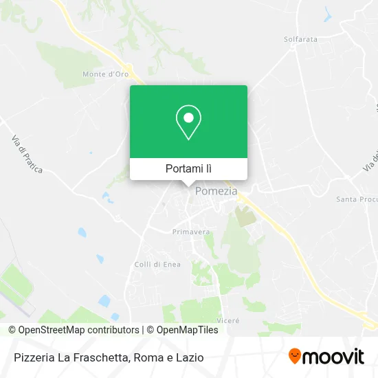 Mappa Pizzeria La Fraschetta