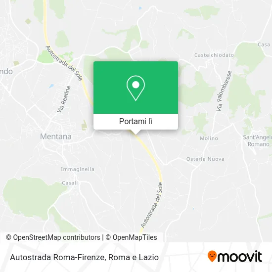 Mappa Autostrada Roma-Firenze