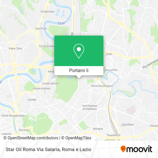 Mappa Star Oil Roma Via Salaria
