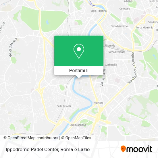 Mappa Ippodromo Padel Center