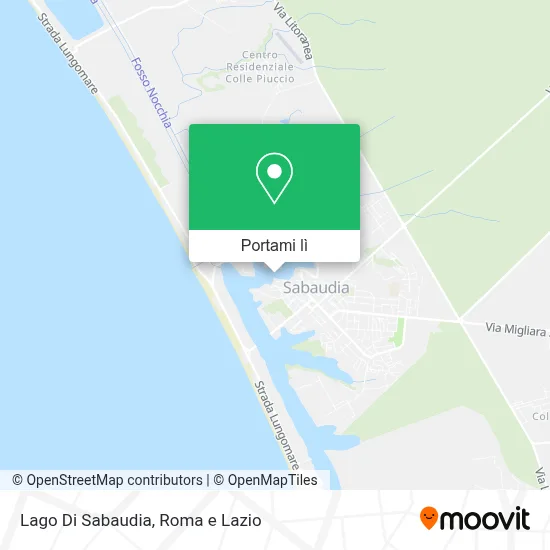 Mappa Lago Di Sabaudia