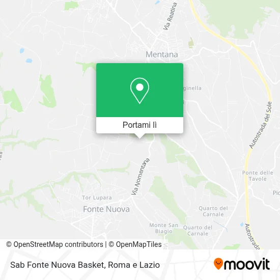 Mappa Sab Fonte Nuova Basket