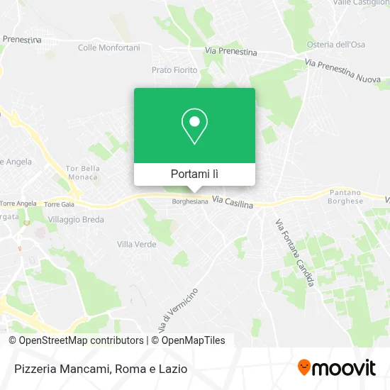 Mappa Pizzeria Mancami