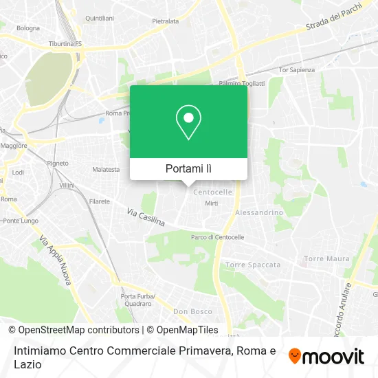 Mappa Intimiamo Centro Commerciale Primavera