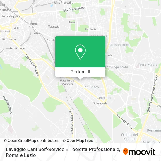 Mappa Lavaggio Cani Self-Service E Toeletta Professionale