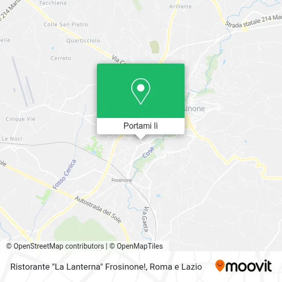 Mappa Ristorante "La Lanterna" Frosinone!