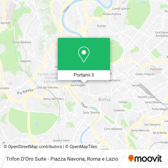 Mappa Trifon D'Oro Suite - Piazza Navona