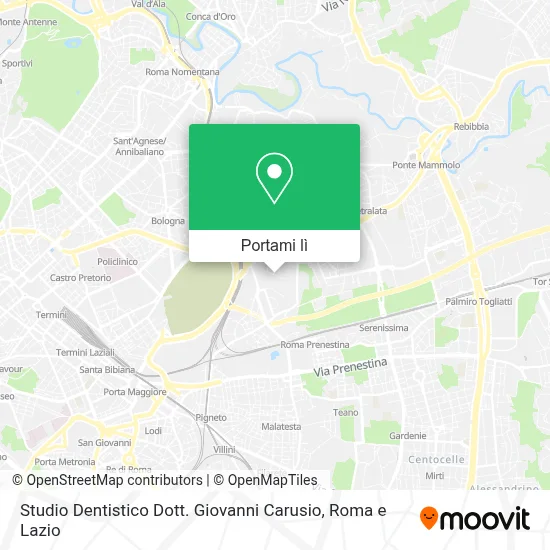 Mappa Studio Dentistico Dott. Giovanni Carusio